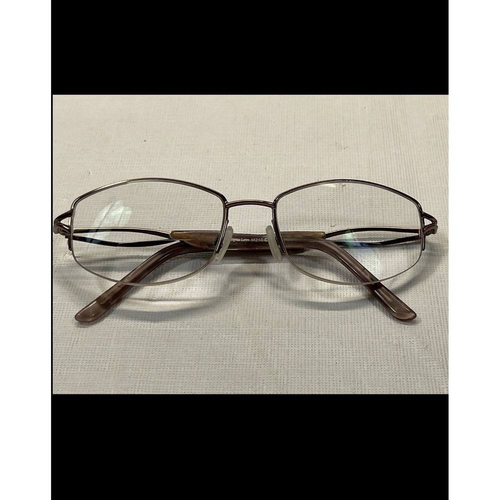 Sophia Loren M210 Eyeglasses Brown Metal Rectangular 118 Frames Only Glasses